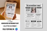 1 Page Newspaper Retirement Template, a Magazine Template by ZoloDesignHub (Thumbnail 1 of 8)