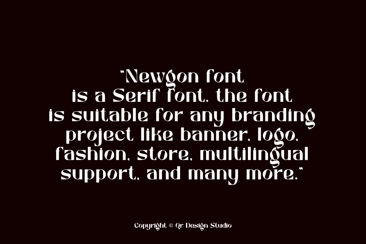Newgon - Luxury Bold Font, a Sans Serif Font by QR Design Studio (Photo 9 of 12)