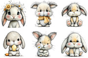 Baby Bunny Easter Clipart, an Illustration by Sublimation Artist (Thumbnail 6 of 7)