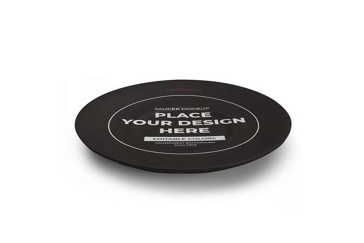 Saucer Plate Dish Mockup Template, a Household Mockup by DesignRushMarket (Photo 8 of 11)