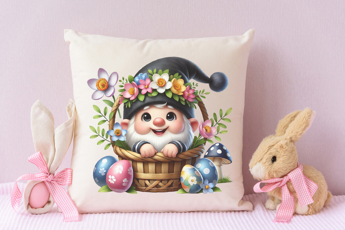 Easter day gnome peeking clipart, an Illustration by RobertsArt (Photo 5 of 7)