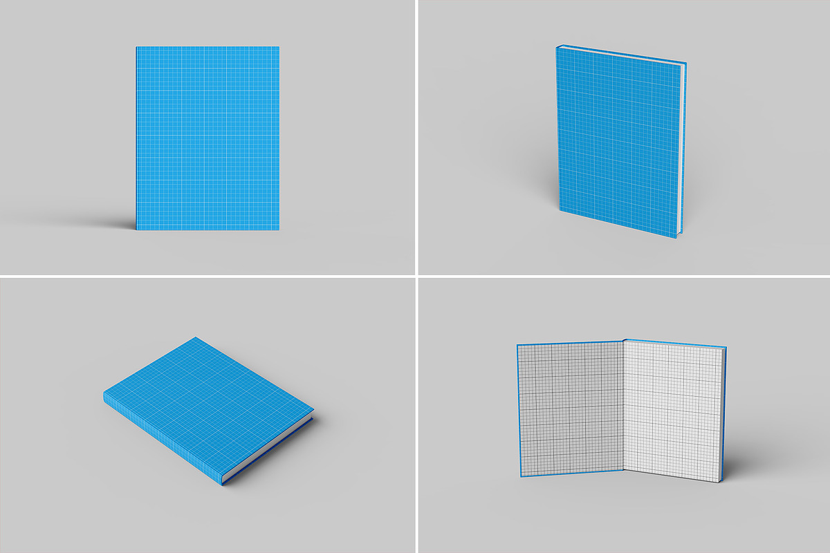 US Letter Book Mockup - 8 views, a Books & Magazine Mockup by Illusiongraphic (Photo 13 of 22)