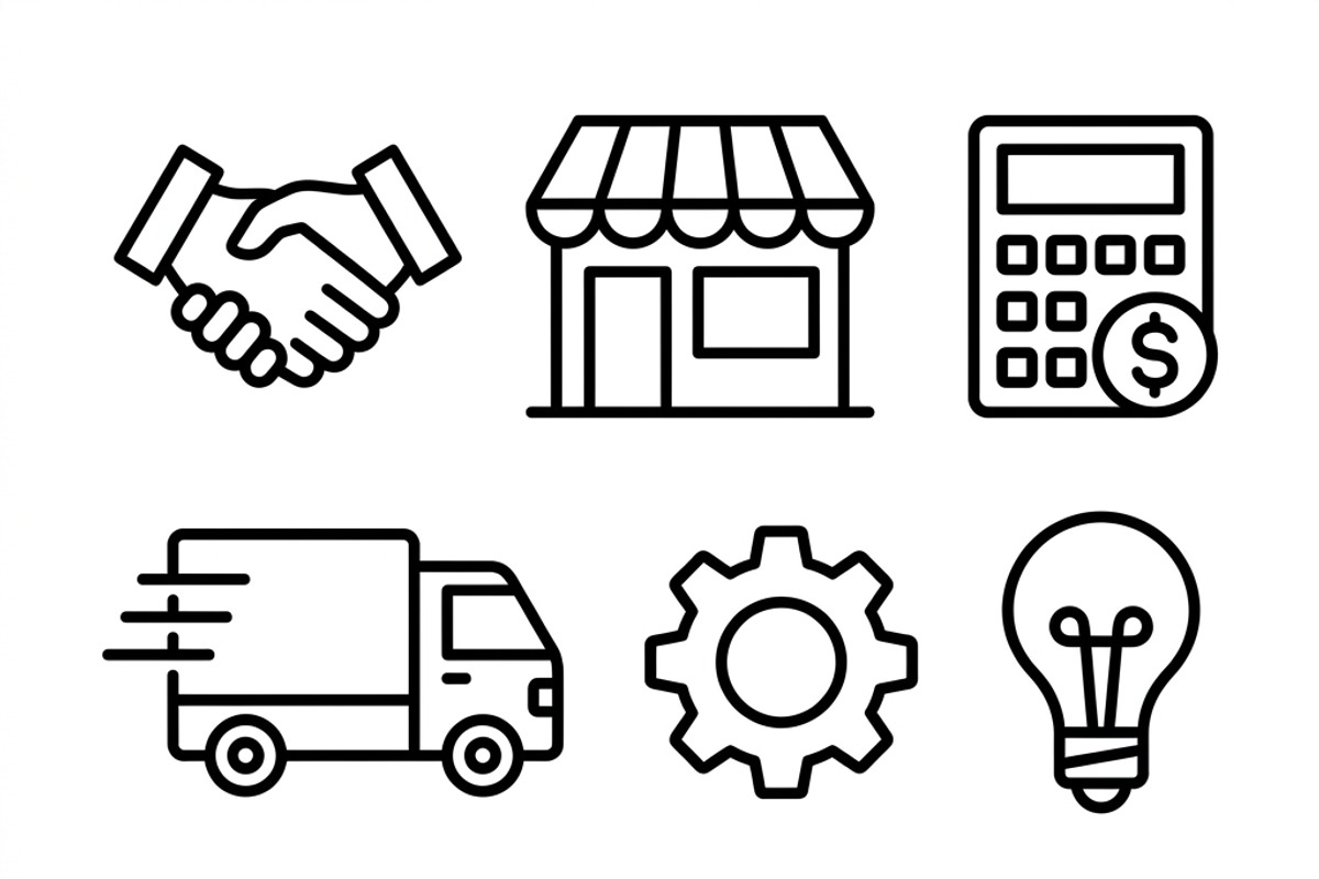 40 Small Business Icon Set, an Outline Icon by adenpinkstore (Photo 12 of 13)