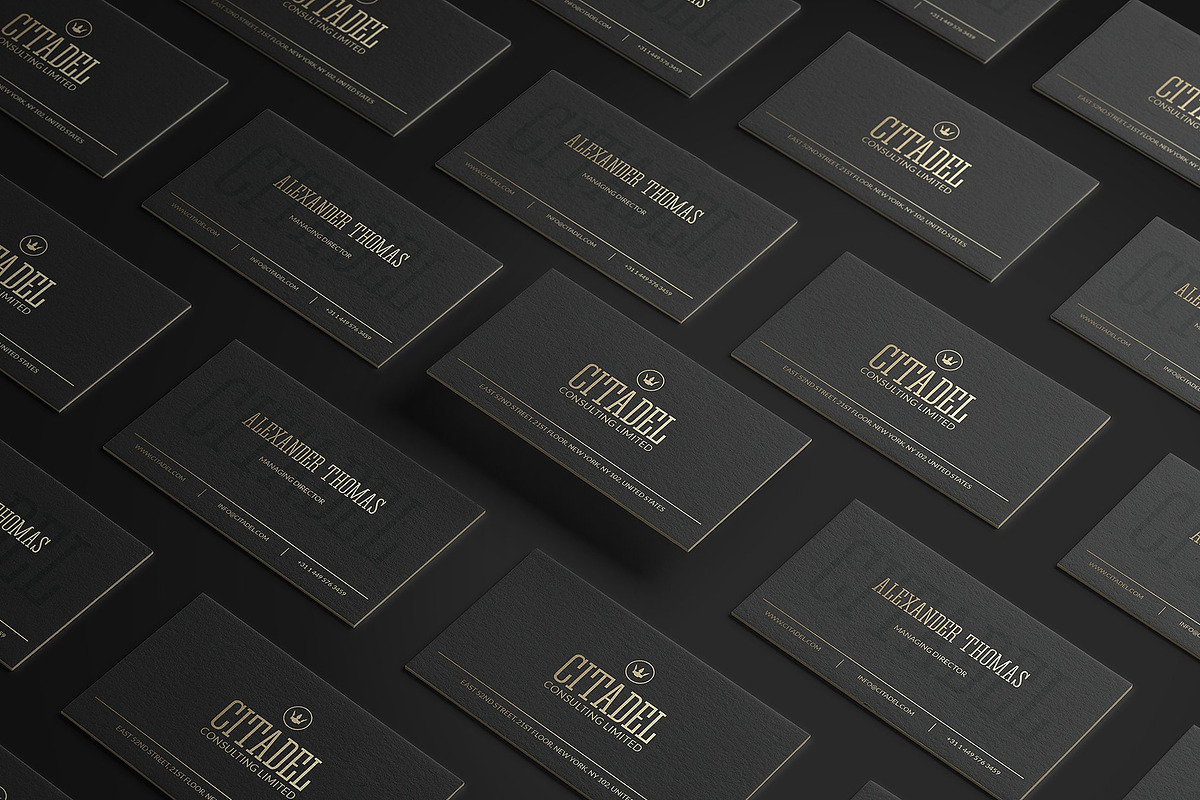 50 Golden Business Cards Bundle, a Business Card Template by Marvel (Photo 6 of 51)