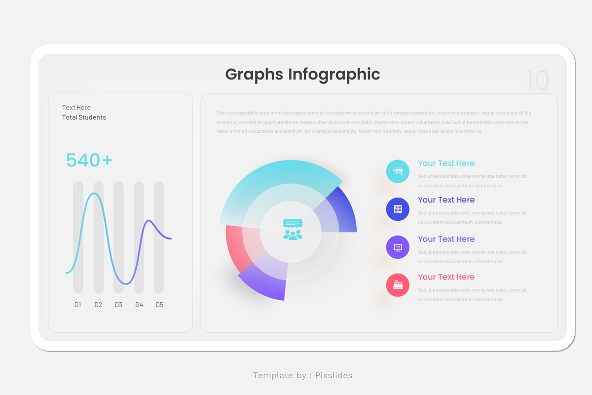 Graphs & Pie Chart PowerPoint, a Presentation Template by Pixslides (Photo 4 of 8)