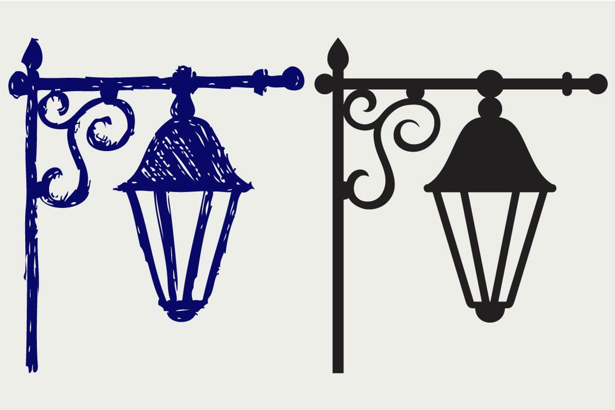 Old lamp SVG, an Outline Icon by LineworkStock