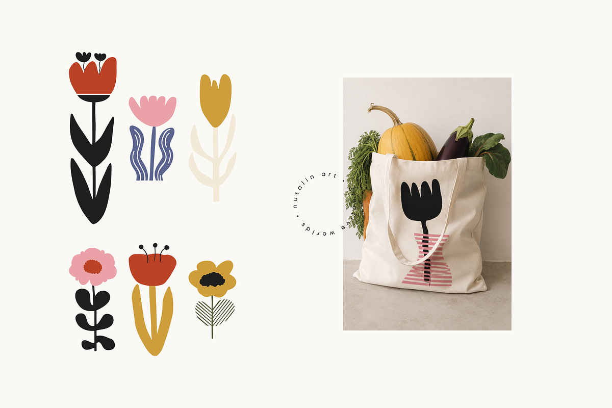 Wildflower Garden Folk Pack, an Object Illustration by Nutalin Art (Photo 12 of 17)