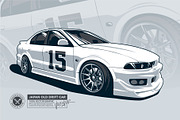 Japan Drift Cars, a Sport Illustration by Vecster (Thumbnail 2 of 8)