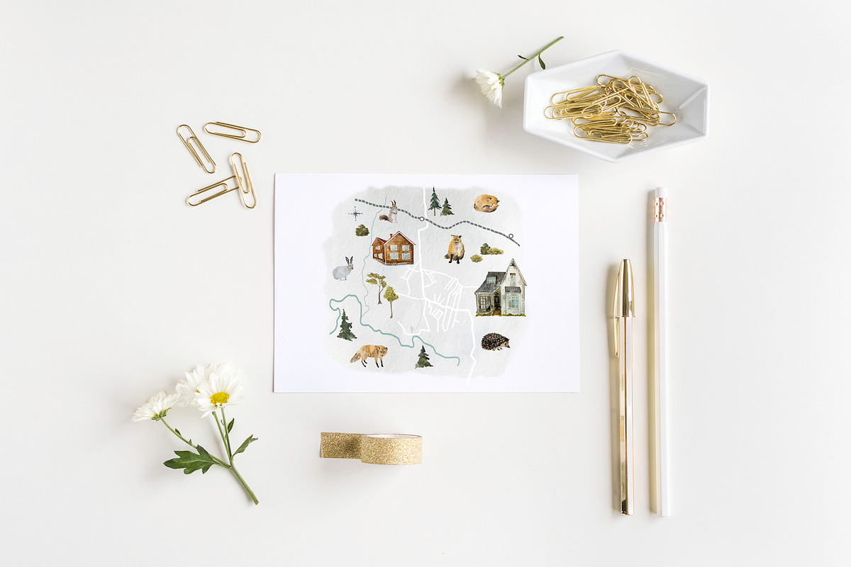 Forest Landscape Map Creator animals, an Animal Illustration by Bychovsky design (Photo 6 of 8)