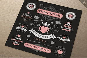 Valentine's Day Logo Badges & Labels