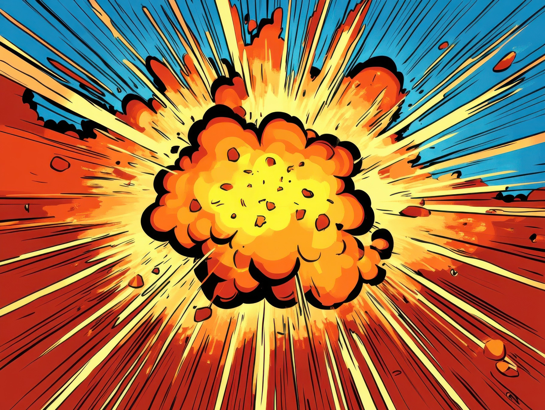 Comic Book Style Explosion, a Decorative Illustration by Virgo Studio