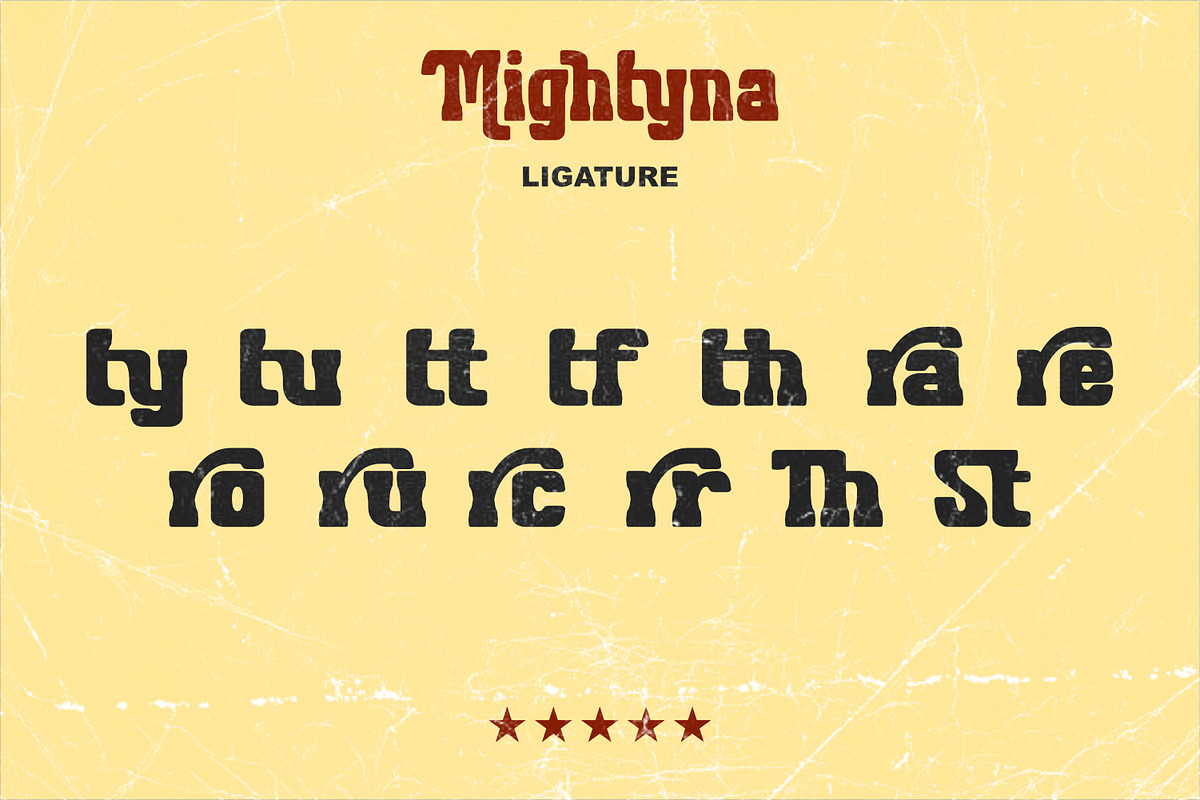 Migthyna - Retro Display Font, a Serif Font by Rishsketch (Photo 12 of 14)