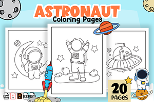 Space & Astronaut Coloring Pages