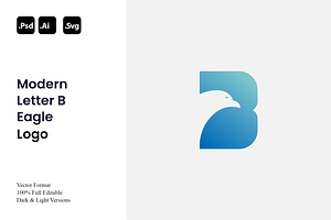 Modern Letter B Eagle Logo, a Branding & Logo Template by Luxury Logos
