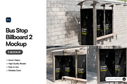 Bus Stop Billboard 2 Mockup, an Advertising Mockup by SLAB! Design (Thumbnail 1 of 7)