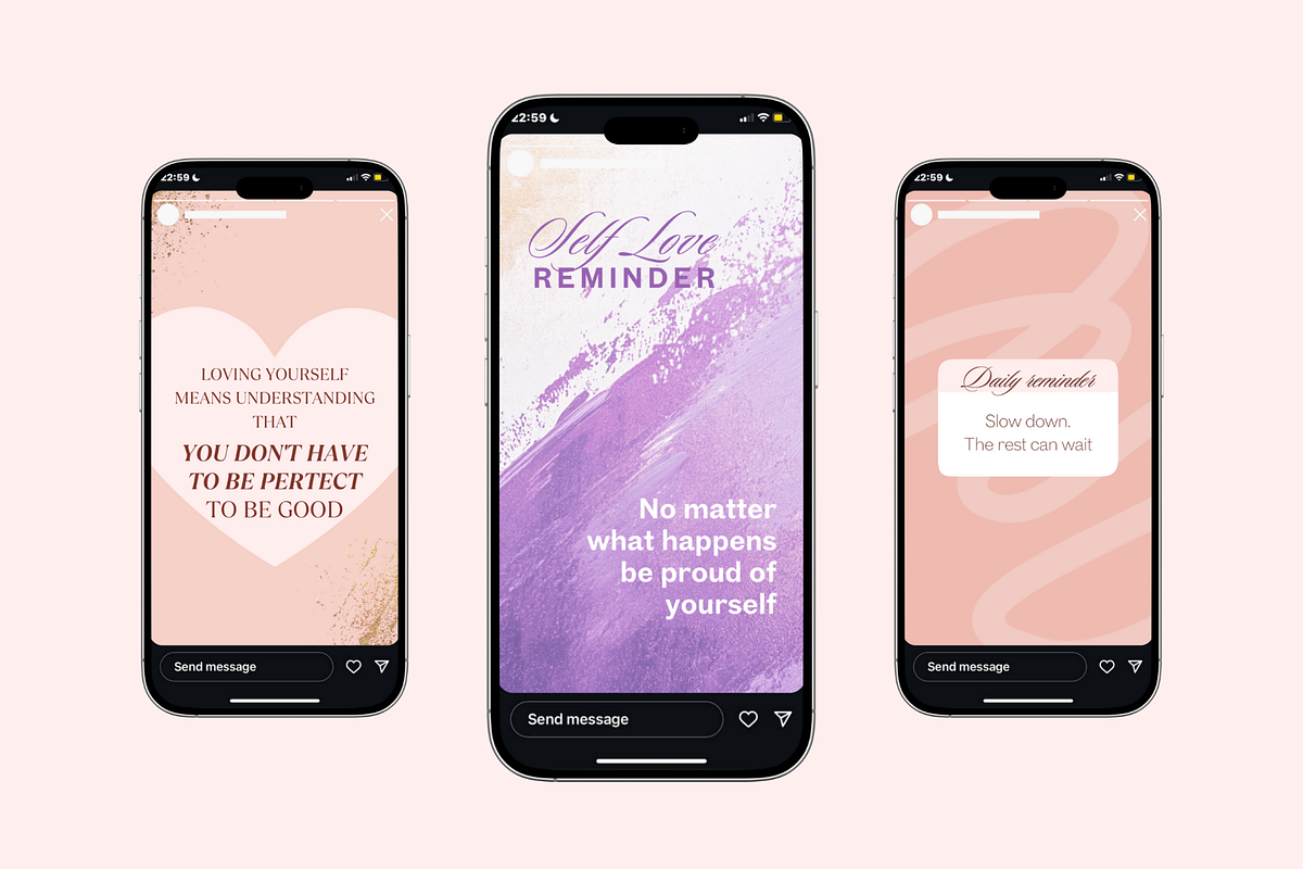 Self-love Quotes Instagram Templates, a Social Media Template by Ollyta May (Photo 9 of 10)