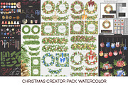 Watercolor Christmas Bundle, a Decorative Illustration by NataliVA (Thumbnail 7 of 7)