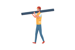 Oil gas worker. Oil industry, an Illustration by Things for designers