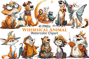 Whimsical Animal Clipart, an Illustration by Pixels.Craft (Thumbnail 1 of 5)