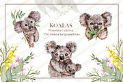 Watercolor Koala Collection, an Illustration by TanataDesign (Thumbnail 2 of 10)