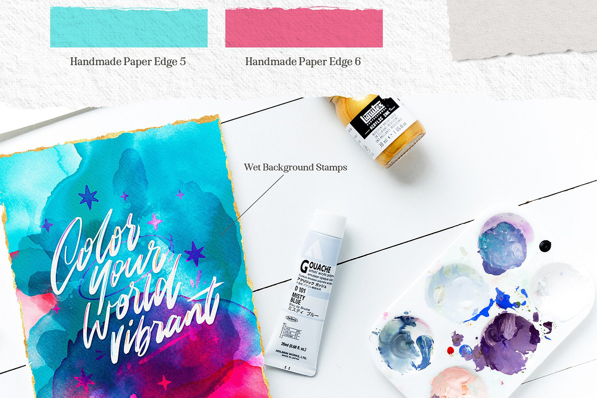 Watercolor Lettering Brush Toolbox, a Brush Add-On by Nico-Ng (Photo 12 of 16)