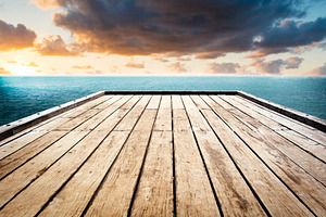 Wooden Boards Sky Background, a Background Photo by THP Creative
