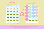 Pretty Pop Round Sticker Templates, a Stationery Template by Hell Yeah Designs (Thumbnail 7 of 7)
