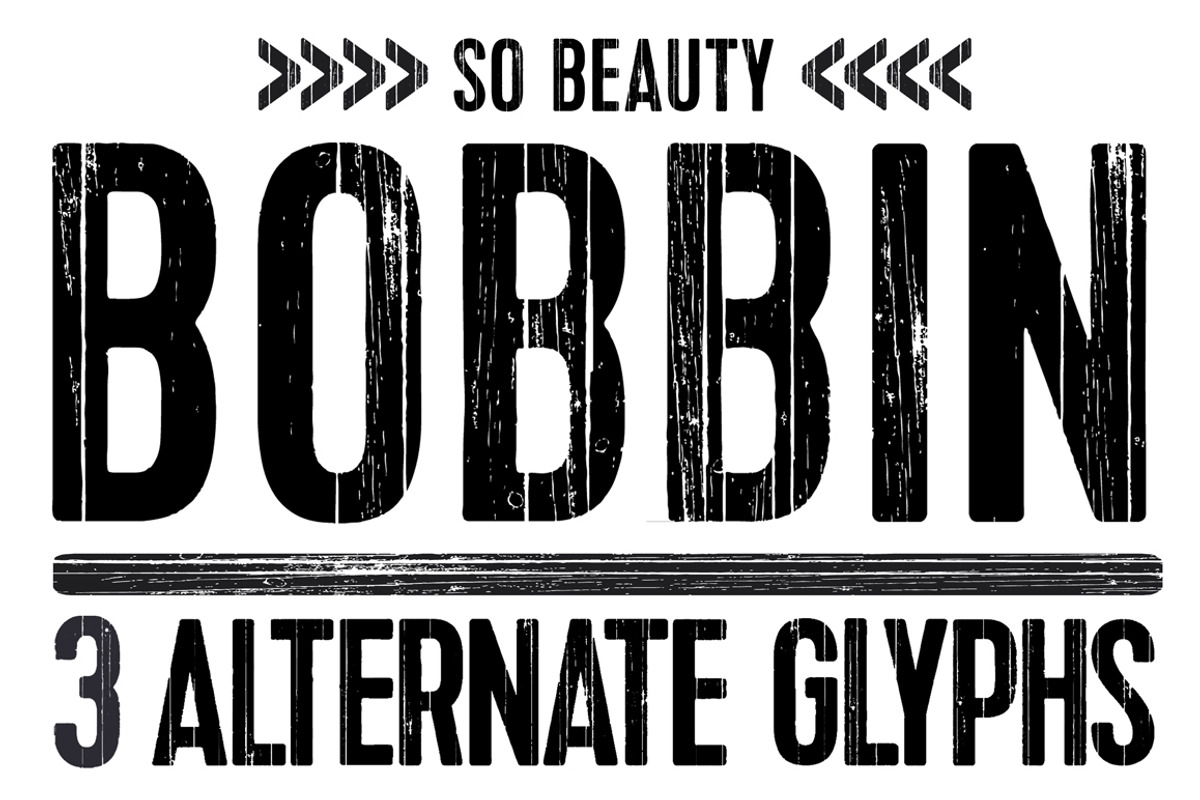 BOBBIN FONT with CIRILLIC - 50% OFF preview 2