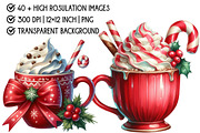 Cute Christmas Hot Cocoa Cup Clipart, an Illustration by Pixels.Craft (Thumbnail 4 of 6)