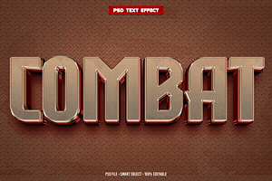 Combat 3D editable text effect, a Brushes & More by Hello Muh