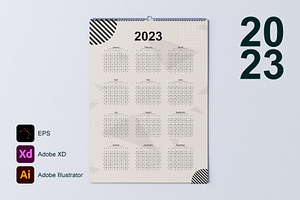 Calendar 2023 Template 4 - Sunday