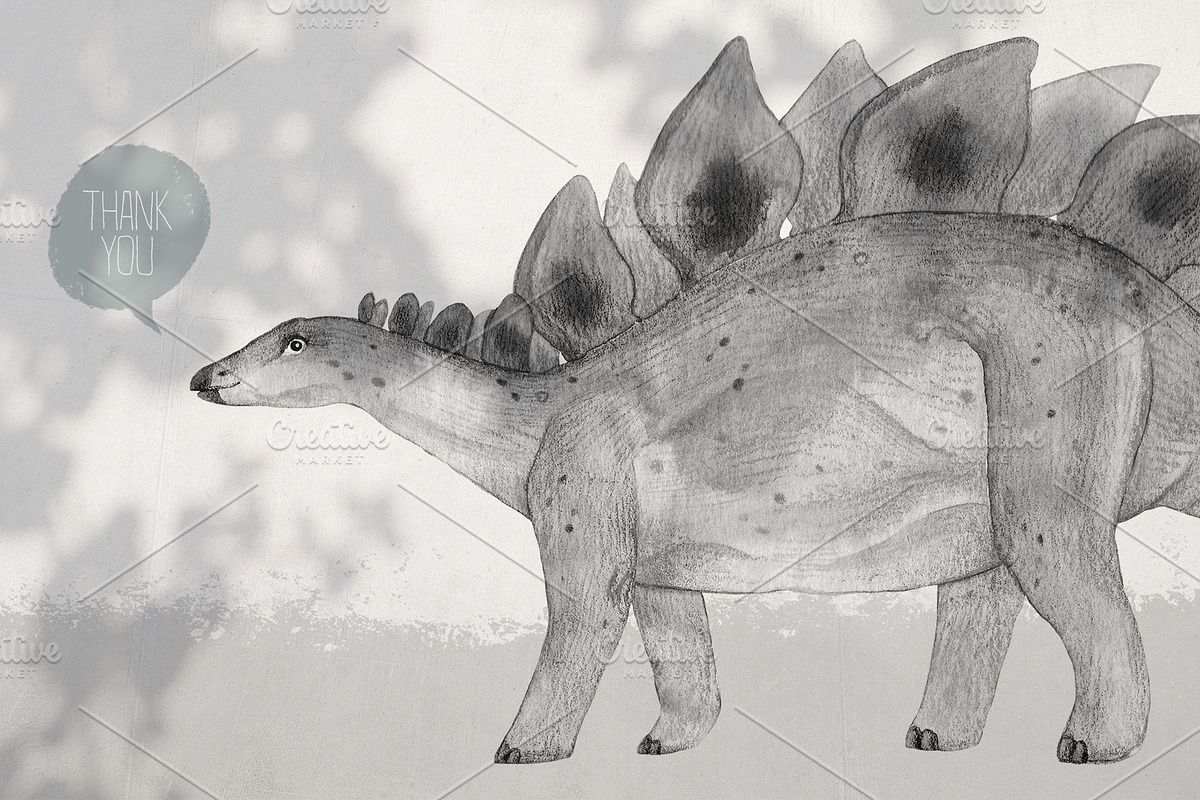 DINOSAURS watercolor set, an Animal Illustration by Natali Smolova (Photo 11 of 11)