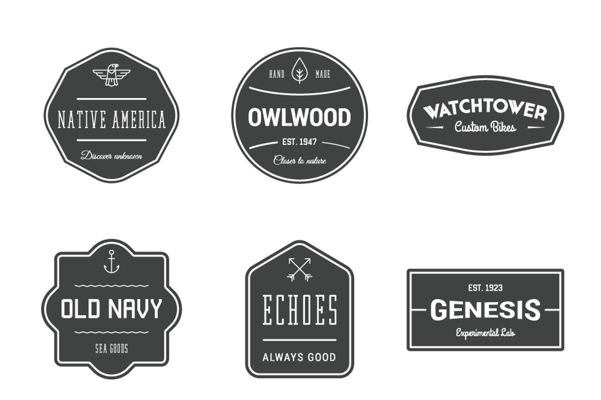 Simple logo badges, a Branding & Logo Template by Optimistic shop (Photo 3 of 3)