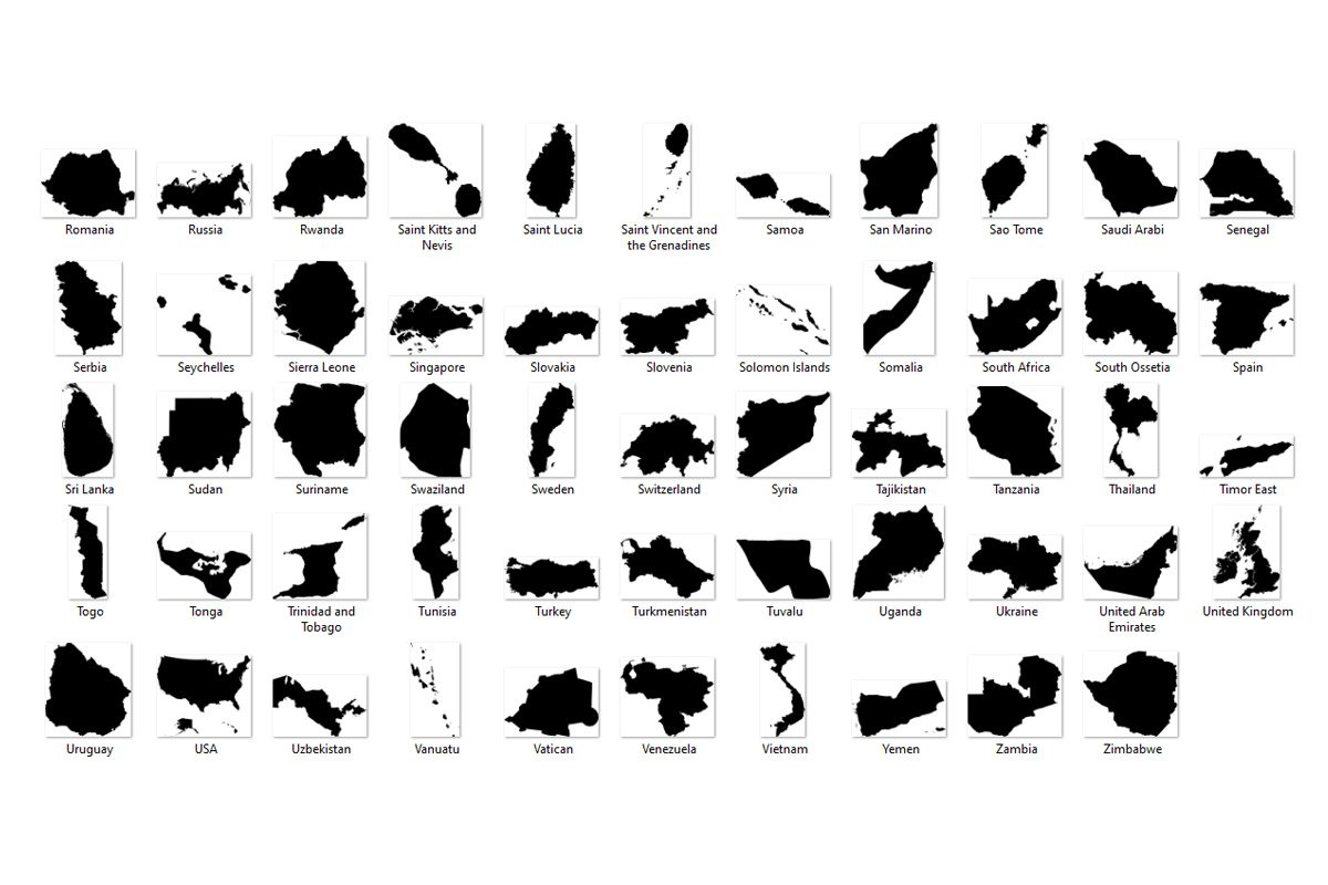 ALL World Countries MAP Stamps, a Brush Add-On by Julia_Raketic (Photo 4 of 4)