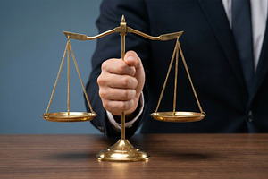 Human Hand holding Balance Scale, a Business Photo by nandinigraphics