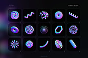 Holographic 3D shapes collection, an Object Graphic by Samolevsky (Thumbnail 12 of 13)
