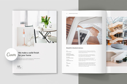 Architectural Studio Portfolio Canva, a Brochure Template by artbart