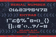Soldier Slab Stencil Font Duo, a Slab Serif Font by Alphabet Agency (Thumbnail 4 of 8)