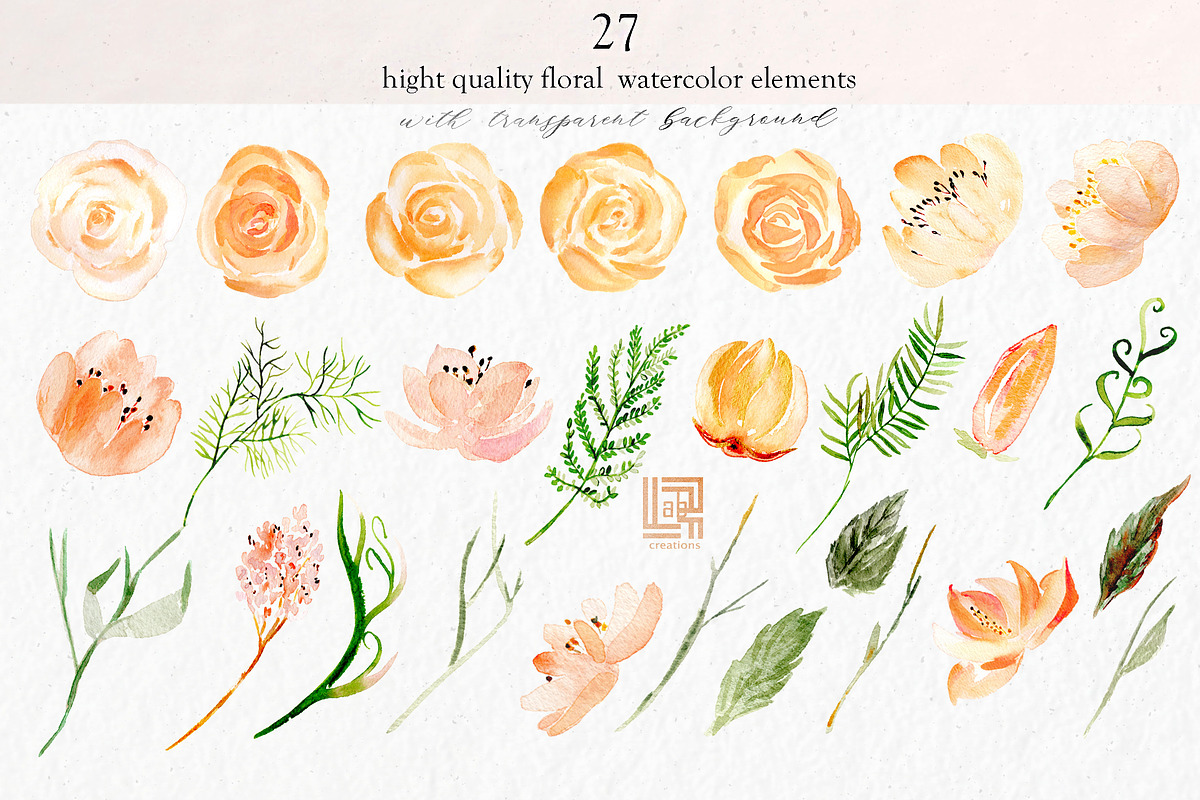 Nude & gold. Watercolor clipart, a Texture Illustration by LABFcreations (Photo 6 of 11)
