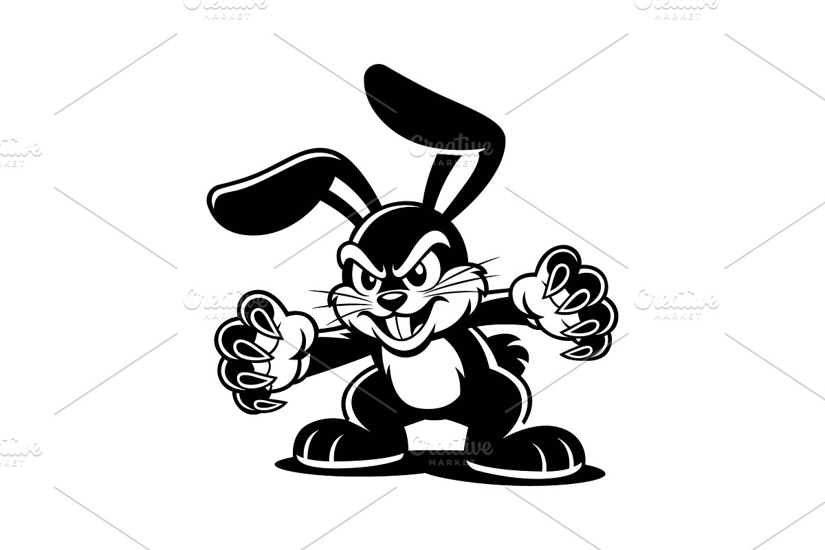Monster Bunny, an Animal Illustration by Pixes