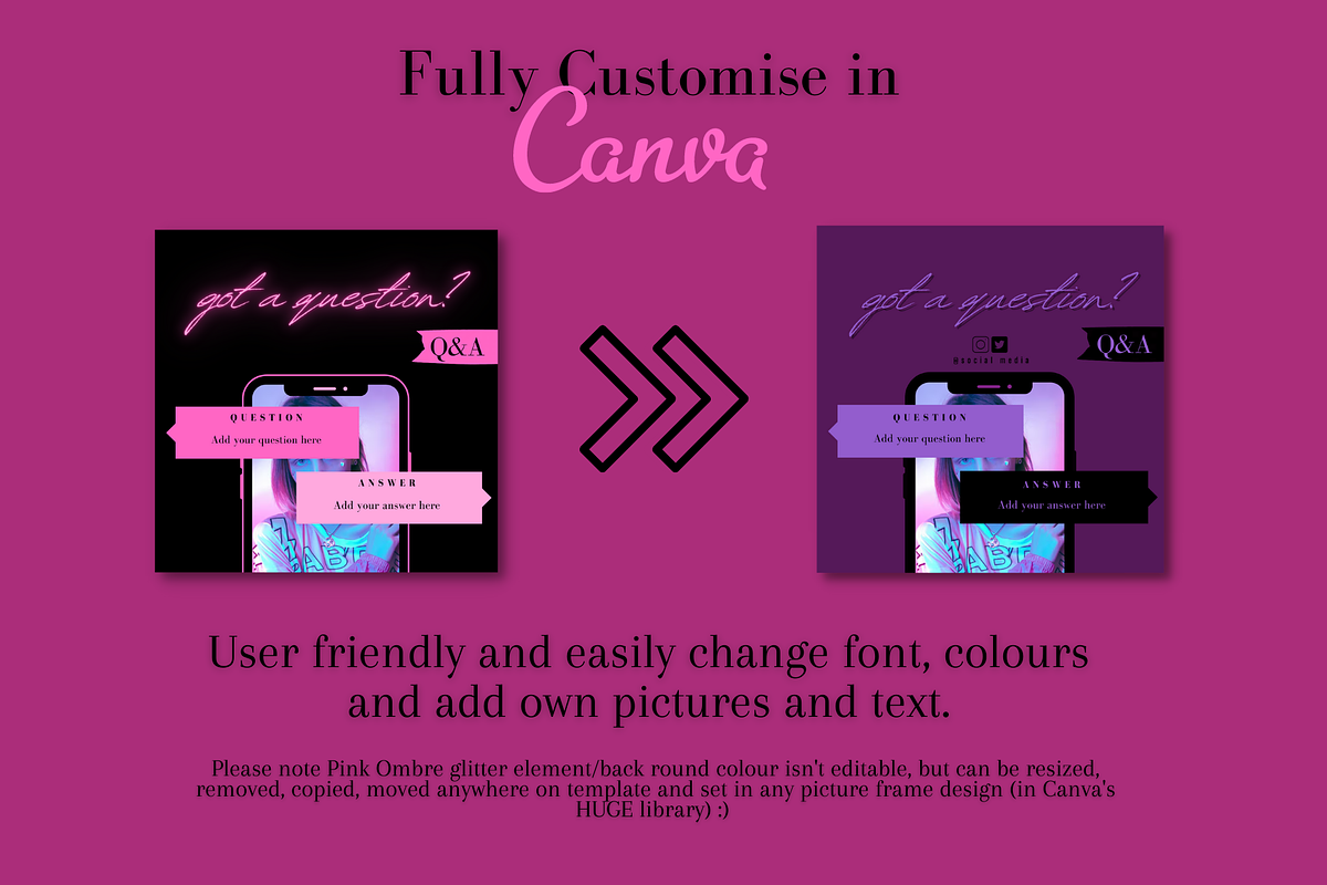 Black & Pink Boss Instagram Template, a Social Media Template by Faytemplates (Photo 7 of 8)