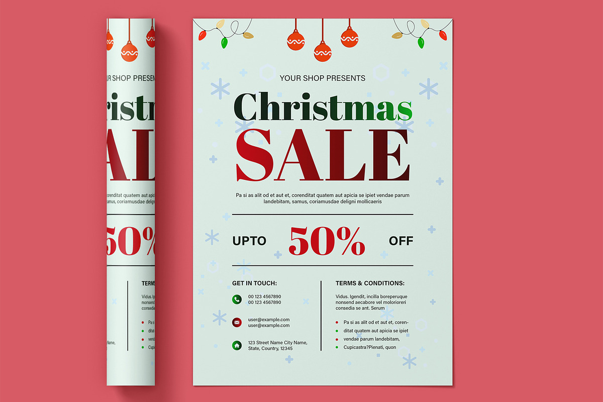 Merry Christmas Sale Poster Layout, a Stationery Template by ContestDesign (Photo 3 of 3)