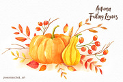 Autumn falling leaves, an Animal Illustration by Colibri Watercolor (Thumbnail 7 of 10)