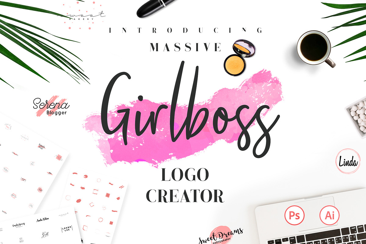 Girlboss Logo Creator Pack, a Branding & Logo Template by Pulp Creative Studios (Photo 1 of 11)