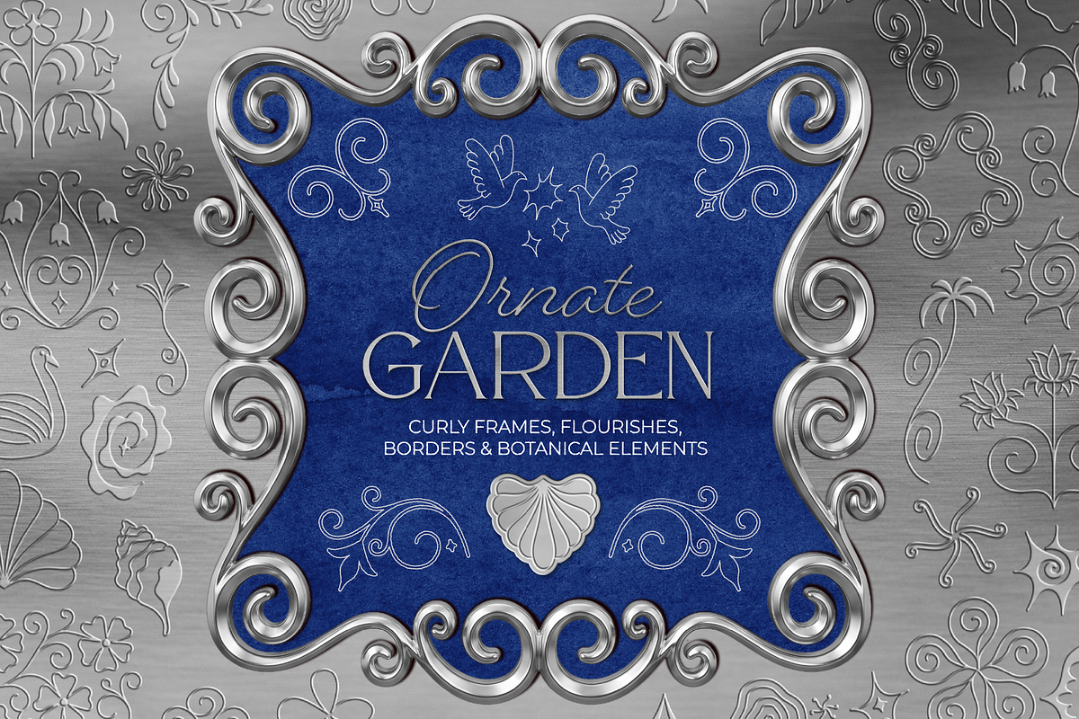 Ornate Floral Frames & Flourishes, an Object Graphic by venimo (Photo 1 of 14)