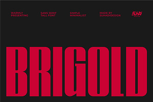 Brigold - Tall Font