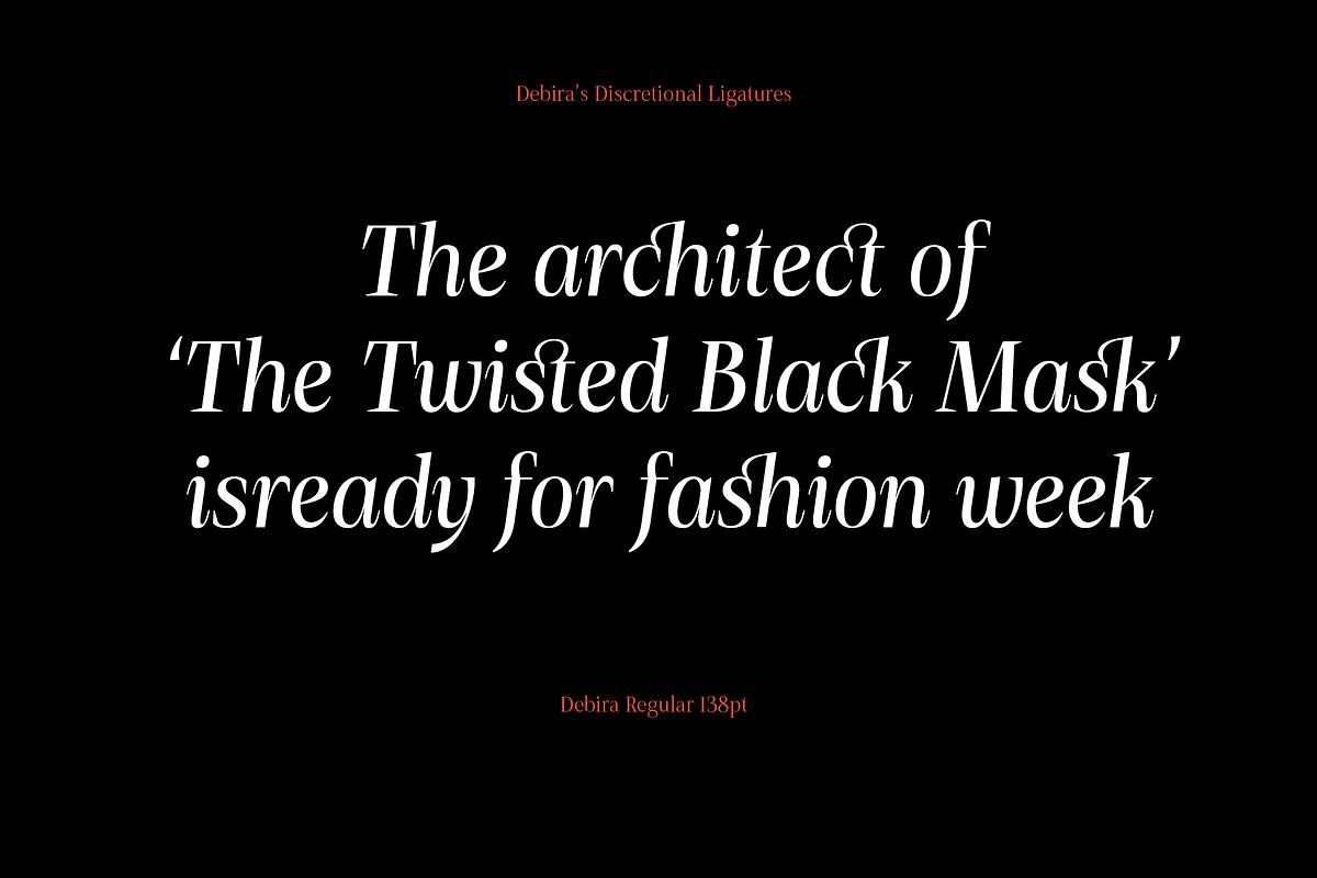 Debira — 14 Fonts, a Serif Font by Nasir Udin (Photo 10 of 12)