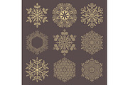 Set of Round Snowflakes With Winter, a Decorative Illustration by FineArtStudio (Thumbnail 1 of 3)