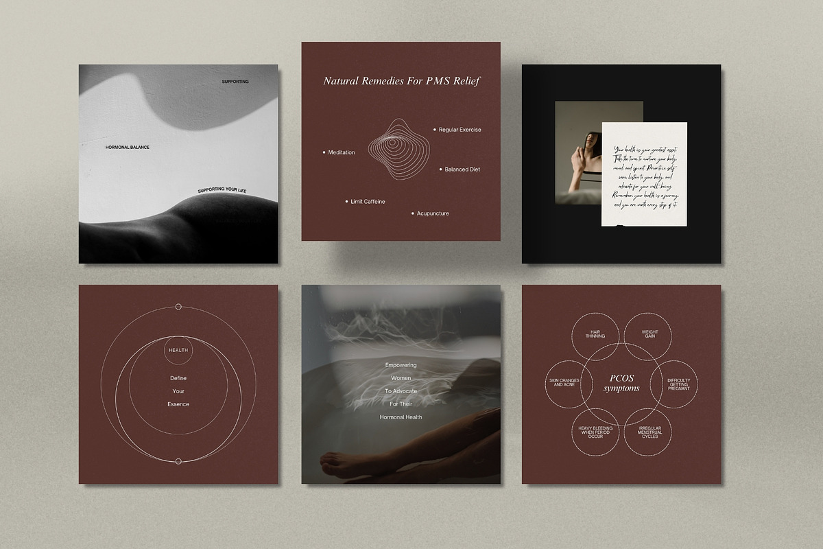 Hormone Health Instagram Templates, a Social Media Template by Terraa Studio Design (Photo 6 of 10)