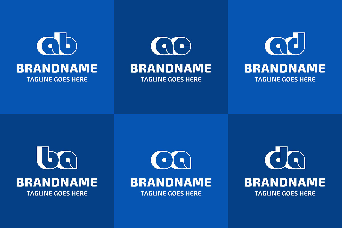 Letters AB BA AC CA AD DA Bold Logo, a Branding & Logo Template by Pray Art Design Studio (Photo 2 of 2)